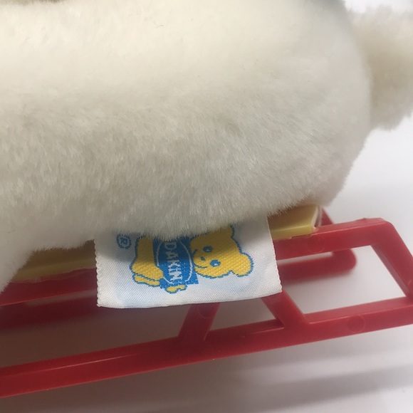 Vintage Dakin Stuff Bear on a Sleigh 1988 Plush Bear - Picture 4 of 7